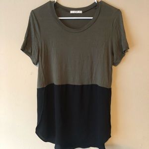 Lush oversized comfy top bottom half sheer